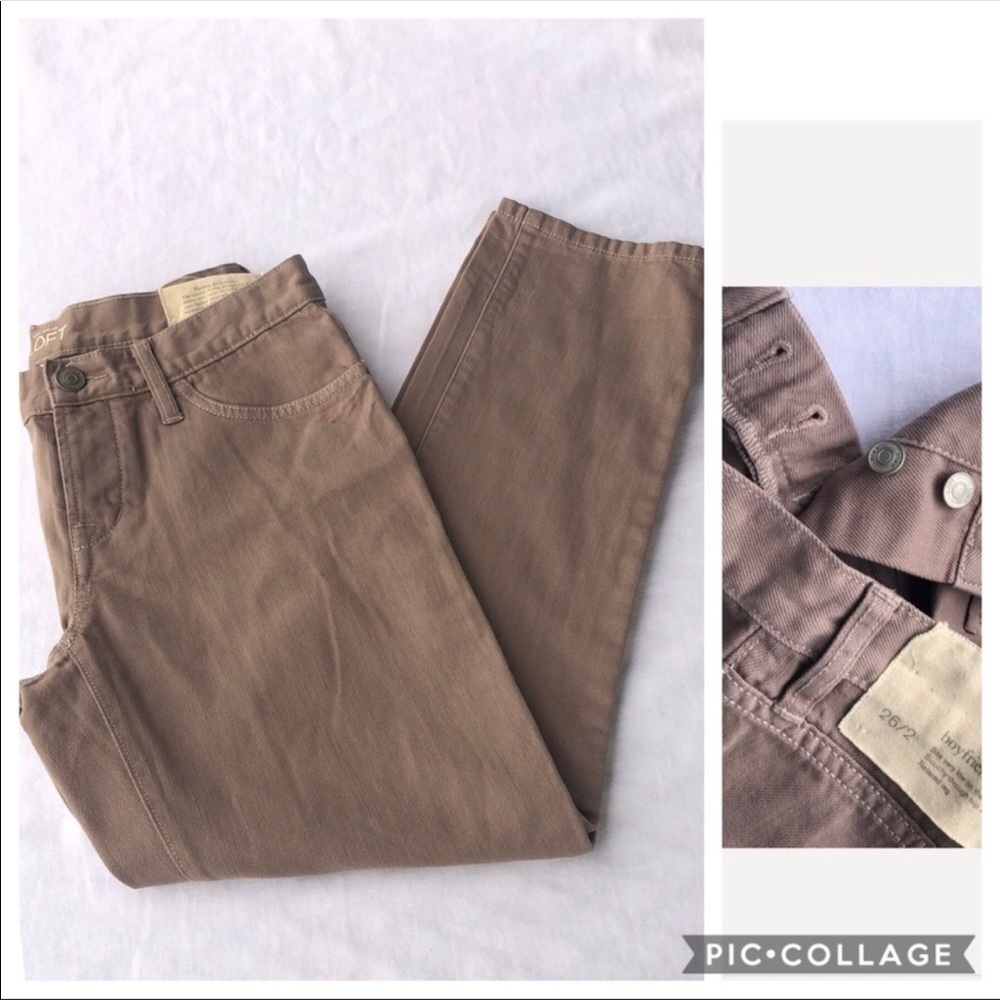 Ann Taylor Women's Boyfriend Jeans in Tan 26/2
